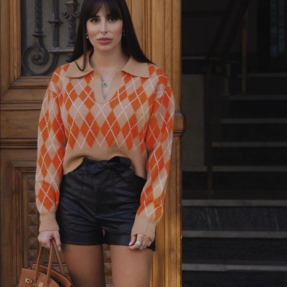 Zara Knit Argyle Sweater - Picture 9 of 16